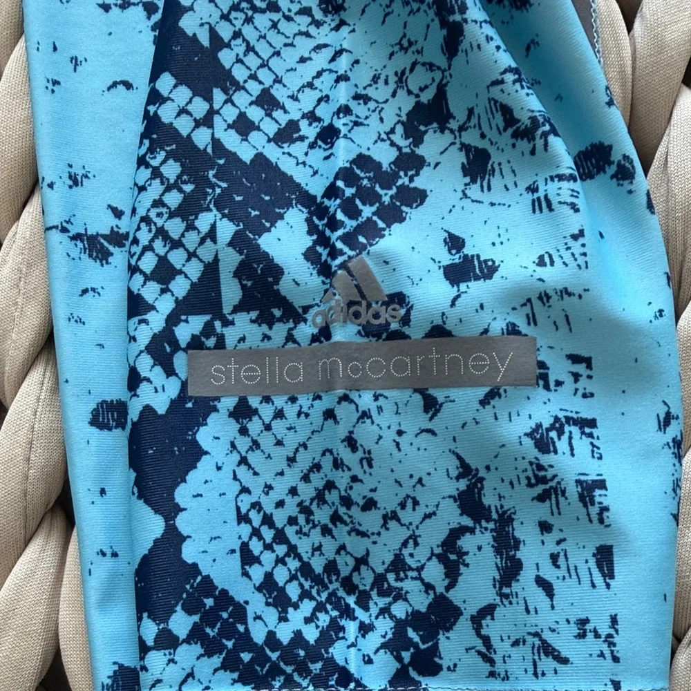 Stella McCartney x Adidas Blue Patterned Yoga Leggings - Picture 4 of 4